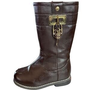 KORS Michael Kors lil Nina girl’s brown dude zip‎ boots size 7